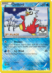 Delibird 38/149 Crosshatch Holo 3rd Place Promo - Pokemon League Challenge